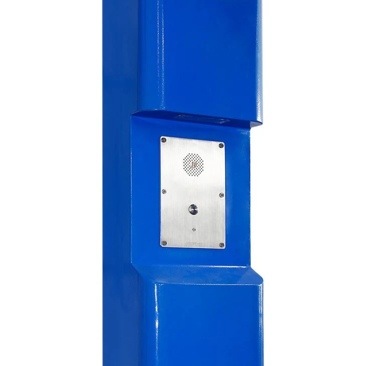 Cordless Landline Emergency Call Pillar With Blue LED Lamp For Outdoor