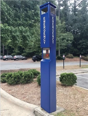 JR321-SC Emergency Telephone Installed in US Local Parking Lot