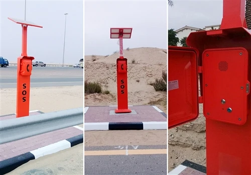 J&R Technology JR104‑SC‑SP‑4G Emergency Telephone Pillars Installed Along Sau...