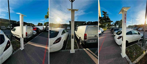 J&R JR301-SC-IW-4G 4G Intercom Installed in A Parking Lot in France